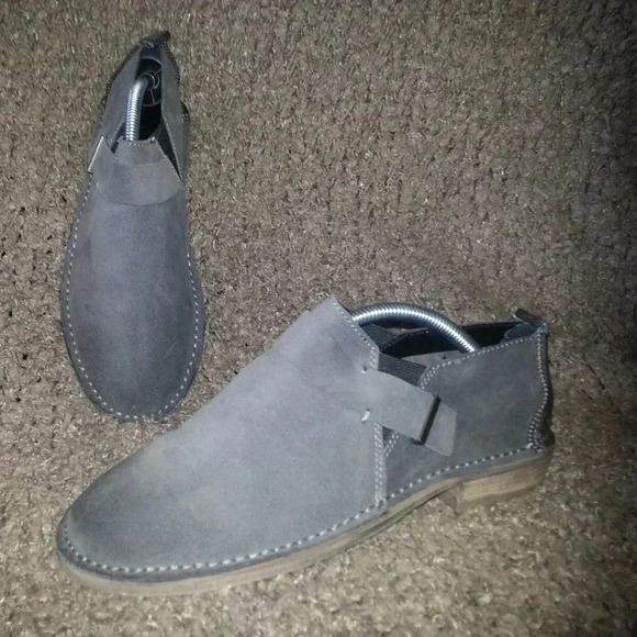 VON DUTCH-KICKSTART-Gray Suede-SLIP ON SHOES/BOOTS - Picture 1 of 8
